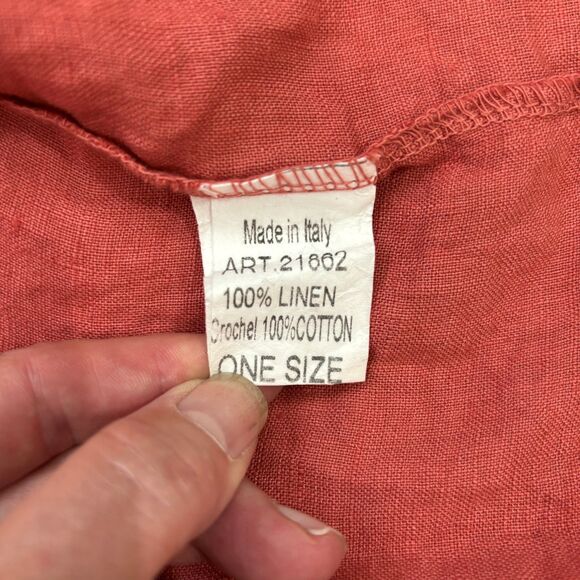 Valentina Naldi Womens Linen Open Cardigan One Size Wrap Kimono Shawl Made Italy - Picture 4 of 6